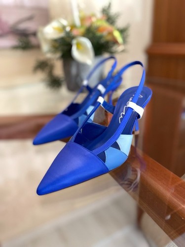 Damenschuh blau echtleder - blau,