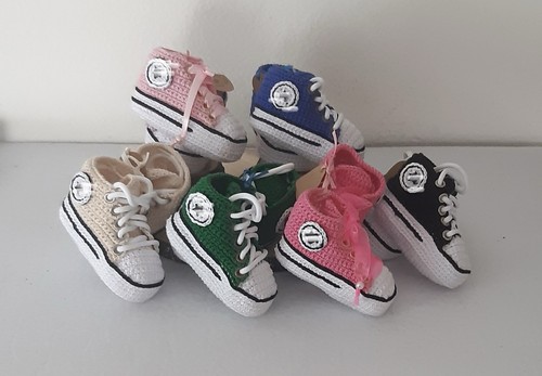 Babyschuhe häkeln baumwolle - babyschuhe,
