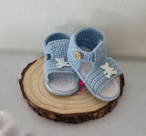 Baby sandalen häkeln - baby,