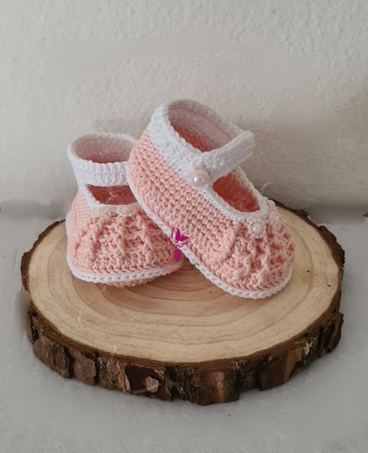 Babyschuhe gehäkelt 3 - babyschuhe, 0-3